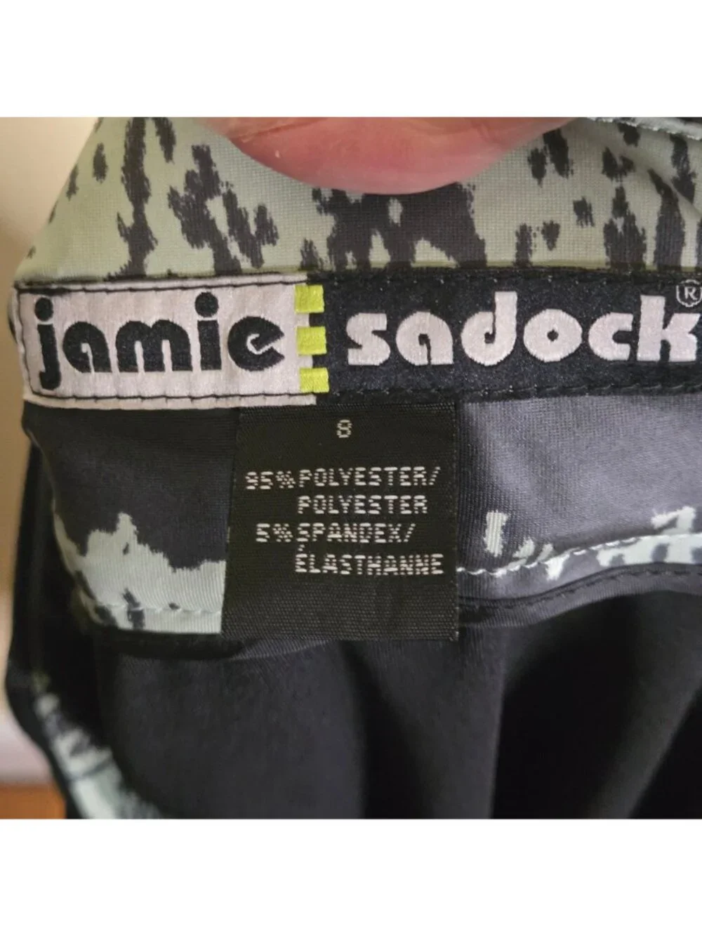 Jamie Sadock Splatter Print Zip Detail Golf Skort Stretch Pockets Size S